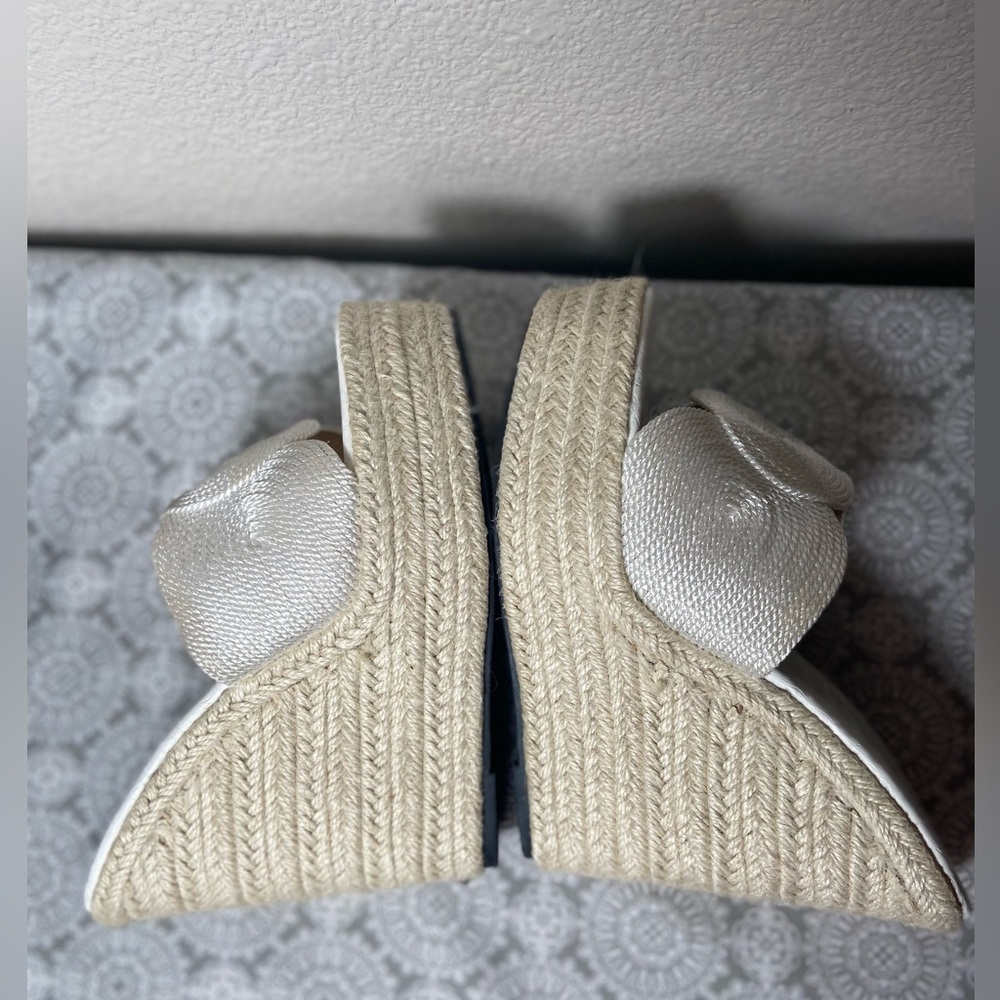 Shuzumiao~Neutral~High Platform~Espadrille~Wedge~
Sandal~Circle Detail~Size 8.5 - Picture 9 of 14